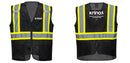 Custom Black Safety Vest Reflective High Visibility with Pockets