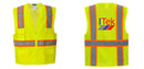 Custom Yellow Class 2 Safety Vest with Cooling Mesh Back