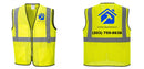 Custom Lightweight High Visibility Yellow Tampa Mesh Vest