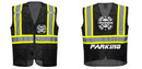 Custom Black Safety Vest Reflective High Visibility with Pockets