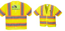 Custom Class 3 Yellow Safety Vest Sleeved Hi-Vis with Pockets