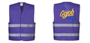 Custom PURPLE Work and Event Style Safety Reflective Vest