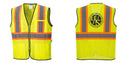 Custom Yellow Mesh Class 2 Reflective Safety Vest with Pockets