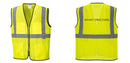 Custom Lightweight High Visibility Yellow Tampa Mesh Vest