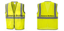 Custom Lightweight High Visibility Yellow Tampa Mesh Vest