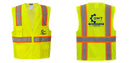 Custom Yellow Class 2 Safety Vest with Cooling Mesh Back