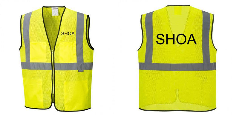 Custom Lightweight High Visibility Yellow Tampa Mesh Vest