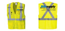 Custom Hi-Vis YELLOW Mesh X Back Executive Vest