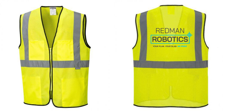 Custom Lightweight High Visibility Yellow Tampa Mesh Vest