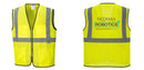 Custom Lightweight High Visibility Yellow Tampa Mesh Vest