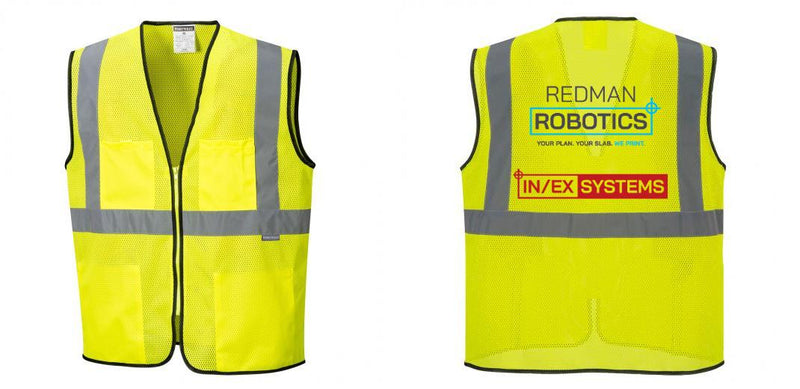 Custom Lightweight High Visibility Yellow Tampa Mesh Vest