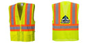 Custom Contrast High Visibility Full Mesh Yellow Safety Vest
