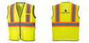 Custom Yellow Mesh Class 2 Reflective Safety Vest with Pockets