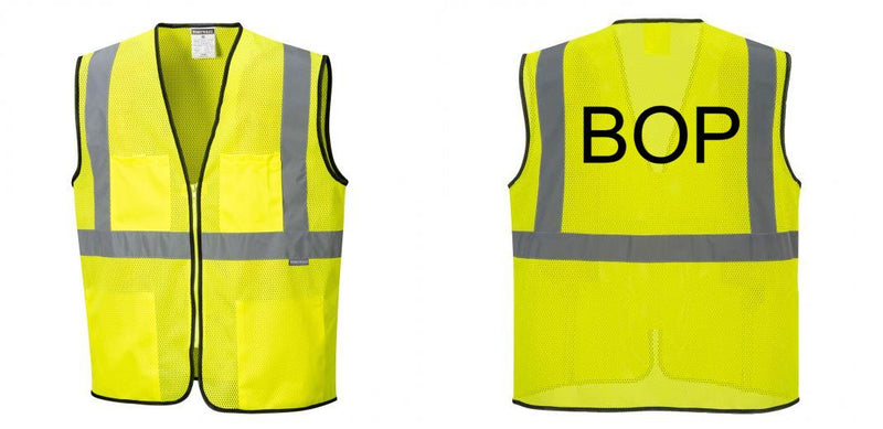 Custom Lightweight High Visibility Yellow Tampa Mesh Vest
