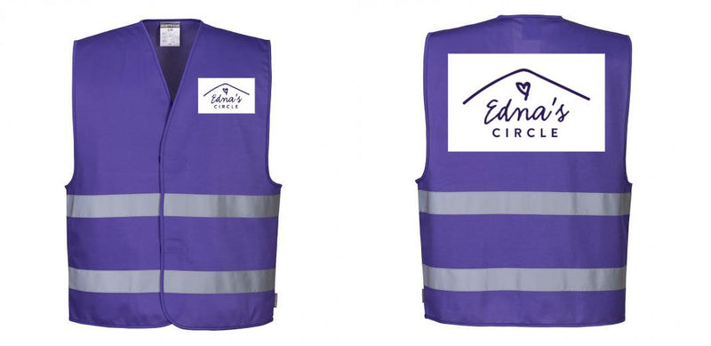 Custom PURPLE Work and Event Style Safety Reflective Vest