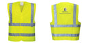 Custom Logo Reflective Yellow Safety Vest - ANSI Class 2