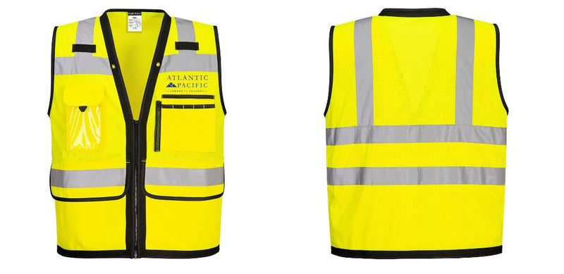 Custom Heavy Duty Hi-Vis Surveyor Vest