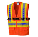 Custom Contrast High Visibility Full Mesh Orange Safety Vest