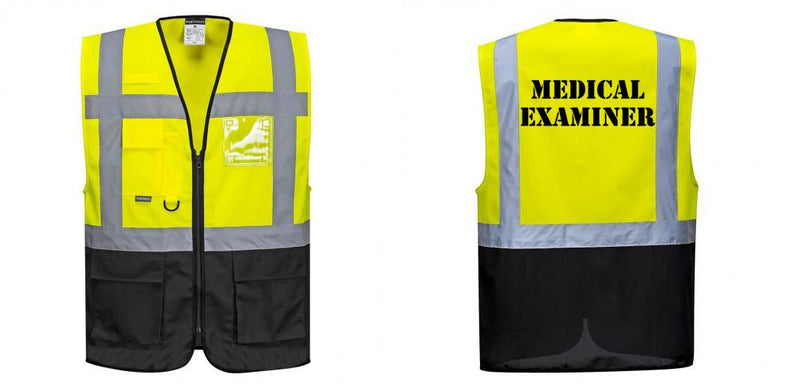Custom Warsaw Yellow and Black Professional Style Safety Vest
