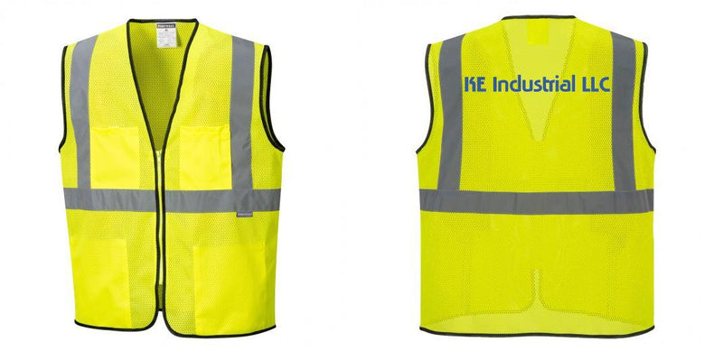Custom Lightweight High Visibility Yellow Tampa Mesh Vest