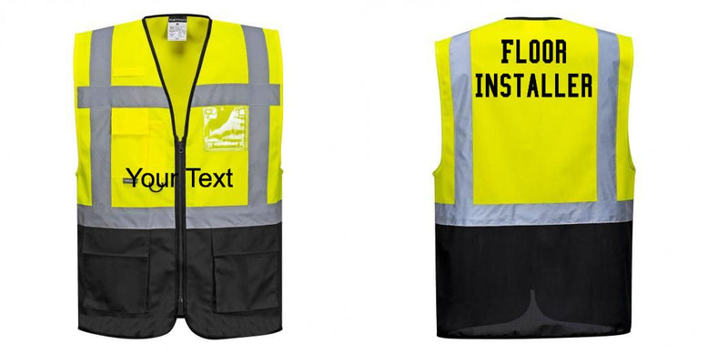 Custom Warsaw Yellow and Black Professional Style Safety Vest