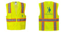 Custom Yellow Class 2 Safety Vest with Cooling Mesh Back