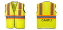 Custom Yellow Mesh Class 2 Reflective Safety Vest with Pockets