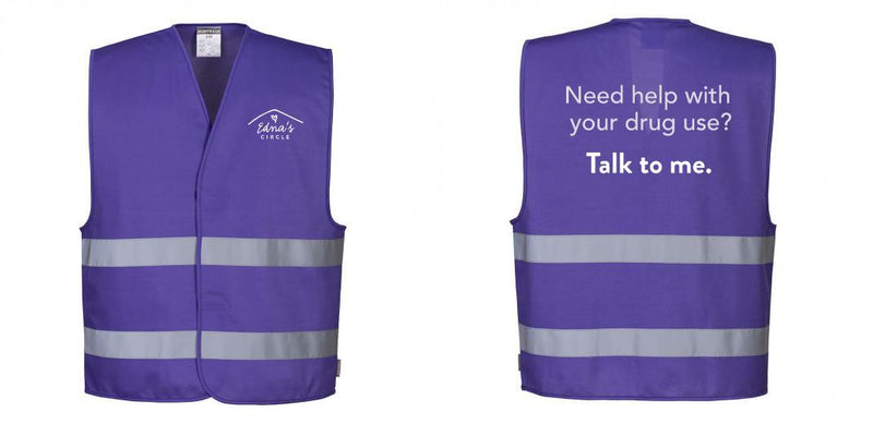Custom PURPLE Work and Event Style Safety Reflective Vest