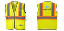 Custom Yellow Mesh Class 2 Reflective Safety Vest with Pockets