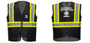 Custom Black Safety Vest Reflective High Visibility with Pockets