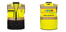 Custom Premium Two-toned Surveyor Safety Vest with Segmented Tape