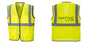 Custom Lightweight High Visibility Yellow Tampa Mesh Vest