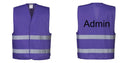 Custom PURPLE Work and Event Style Safety Reflective Vest