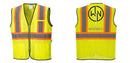 Custom Yellow Mesh Class 2 Reflective Safety Vest with Pockets