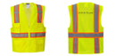 Custom Yellow Class 2 Safety Vest with Cooling Mesh Back