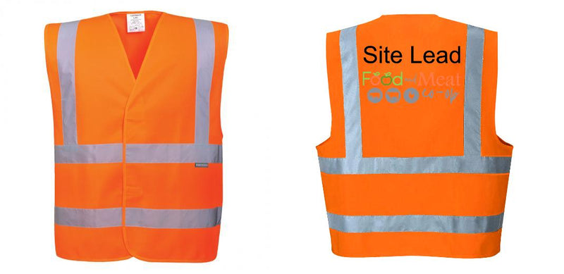 Custom Hi-Vis ORANGE Class 2 Reflective Safety Vest