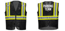 Custom Black Safety Vest Reflective High Visibility with Pockets