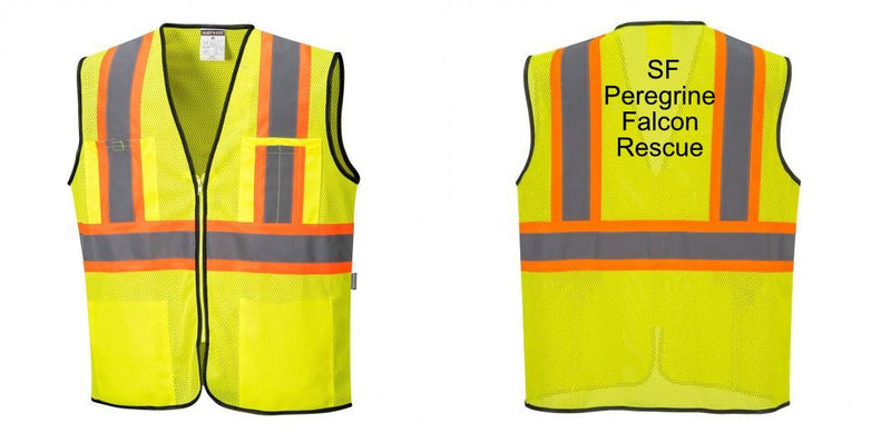 Custom Yellow Mesh Class 2 Reflective Safety Vest with Pockets