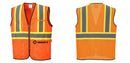 Custom Yellow Mesh Class 2 Reflective Safety Vest with Pockets