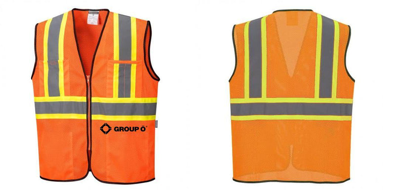 Custom Yellow Mesh Class 2 Reflective Safety Vest with Pockets