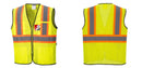 Custom Yellow Mesh Class 2 Reflective Safety Vest with Pockets