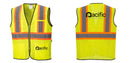 Custom Yellow Mesh Class 2 Reflective Safety Vest with Pockets