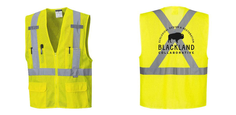 Custom Hi-Vis YELLOW Mesh X Back Executive Vest