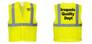 Custom Breakaway Class 2 Yellow Safety Vest Hi-Vis Reflective Breathable Mesh