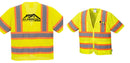 Custom Class 3 Yellow Safety Vest Sleeved Hi-Vis with Pockets