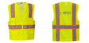 Custom Yellow Class 2 Safety Vest with Cooling Mesh Back