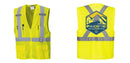 Custom Hi-Vis YELLOW Mesh X Back Executive Vest