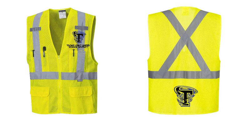 Custom Hi-Vis YELLOW Mesh X Back Executive Vest