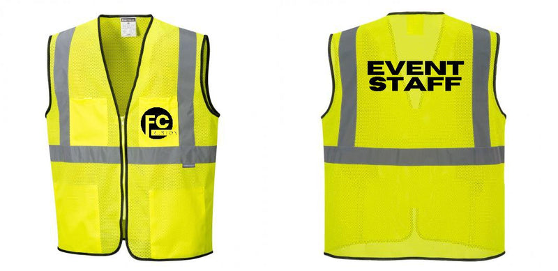 Custom Lightweight High Visibility Yellow Tampa Mesh Vest