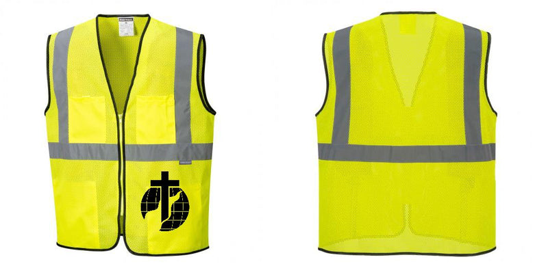 Custom Lightweight High Visibility Yellow Tampa Mesh Vest